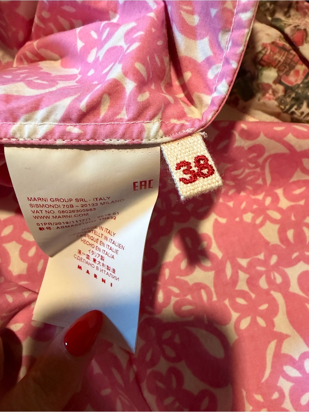 Marni mixed print poplin dress size 38 - Picture 14 of 16